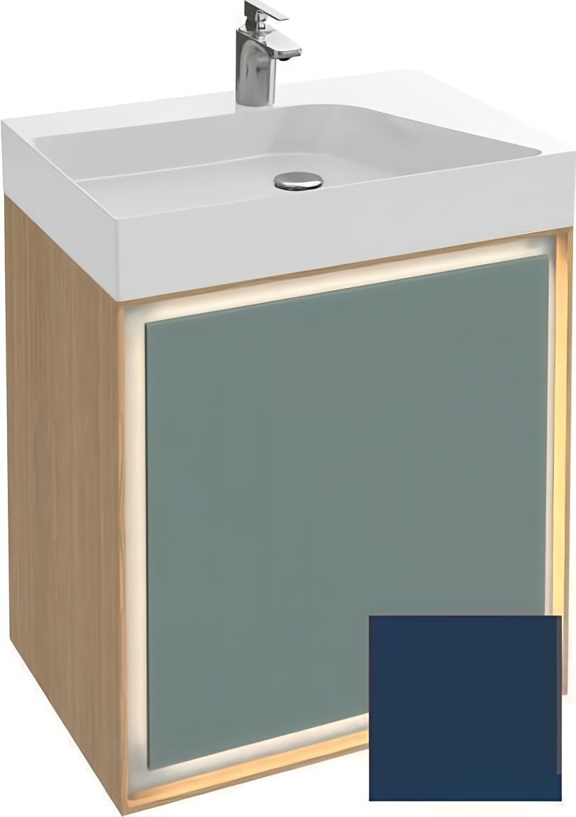 EB1770-M67 Тумба RYTHMIK PURE 65 см цв. матовый темно-синий лак (203714)