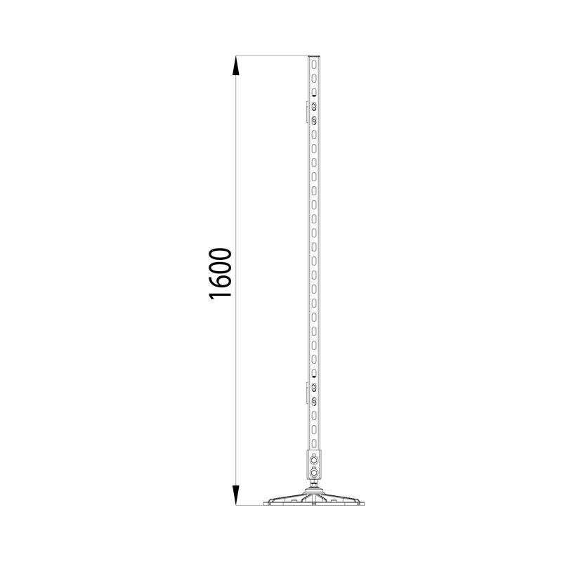 Конструкция опорная для горизонт. прямоугольн. воздуховодов и метал. лотков кабеленесущих систем TECHNORAPTOR FOOT 2000х1500 HD КМ TR0297