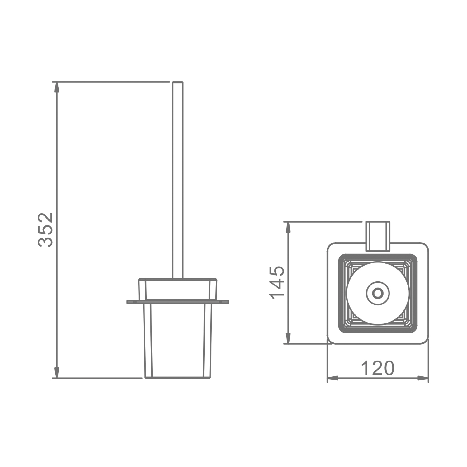 Ершик настенный Raglo R301.10.03, золотой сатин