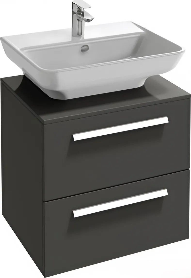 EB1385-N14 Тумба под раковину Struktura Jacob Delafon 600x480 Серый антрацит (216178)