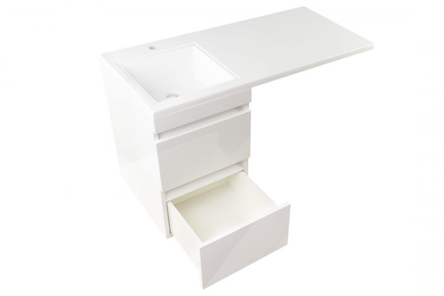 Тумба подвесная "Даллас 100", Люкс белая, PLUS