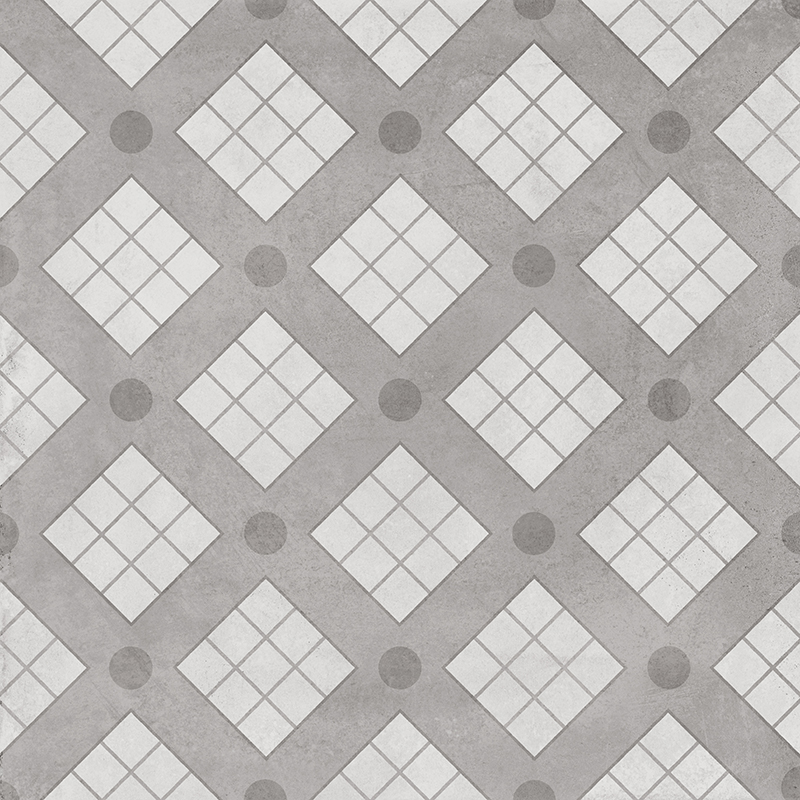 Керамогранит Карнаби-стрит орнамент серый 20х20, SG1576N