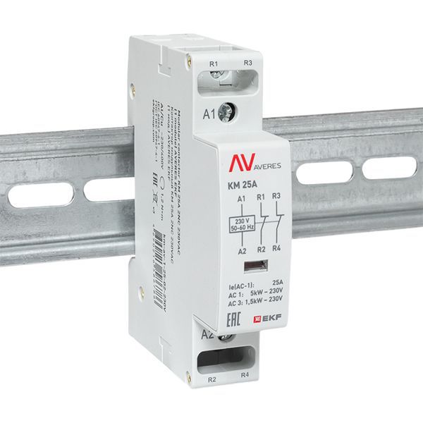 Контактор модульный КМ 25А 2NC 230В AC (1 мод.) AVERES EKF km-av-1-25-02-230V