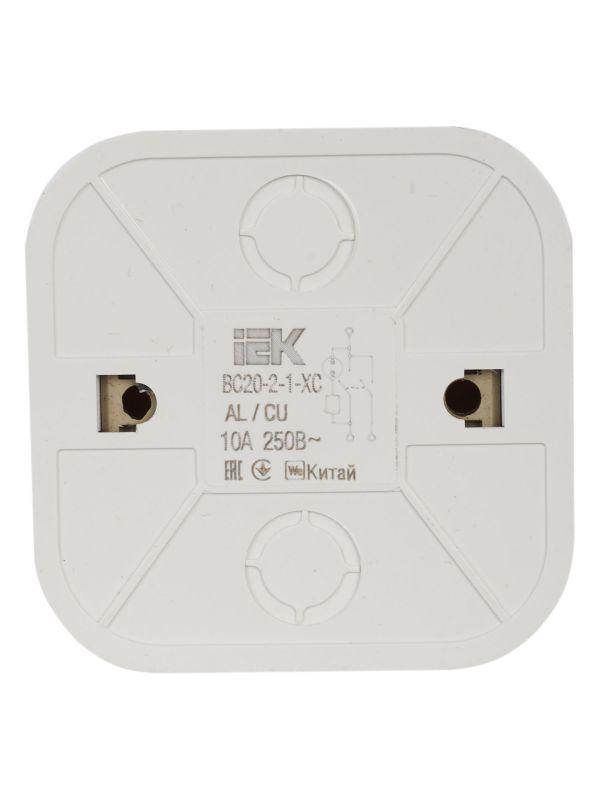 Выключатель 2-кл. ОП GLORY 10А ВС20-2-1-ХС с индикацией сосна IEK EVH21-K34-10