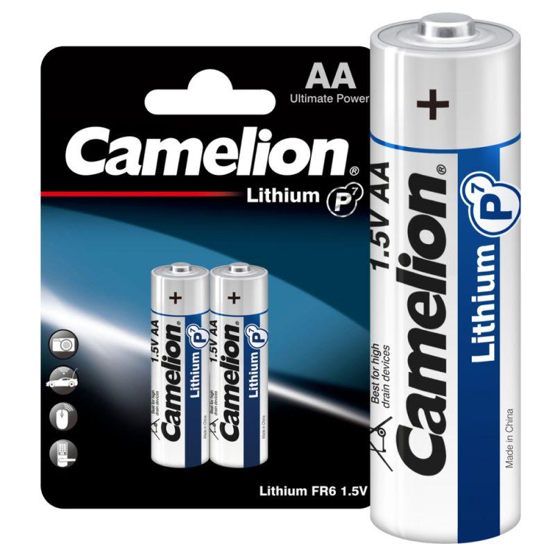 Элемент питания литиевый AA/FR6 1.5В Lithium FR6-BP2 BL2 (уп.2шт) Camelion 15241