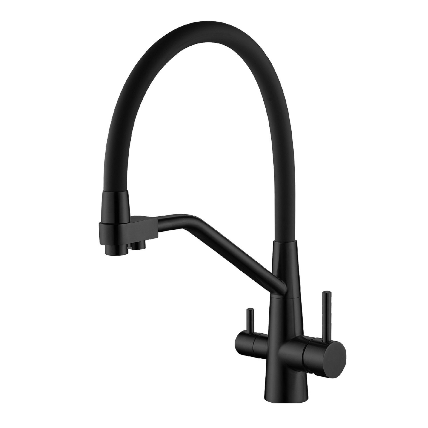 Смеситель для кухни с подключением фильтра Splenka S71.62.06, черный