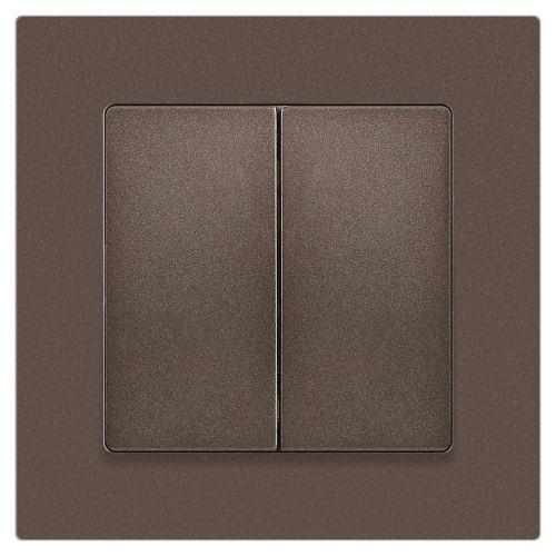 Переключатель 2-кл. СП Accent 6-107-08 10А IP20 250В AL/CU бронза Intro Б0063570