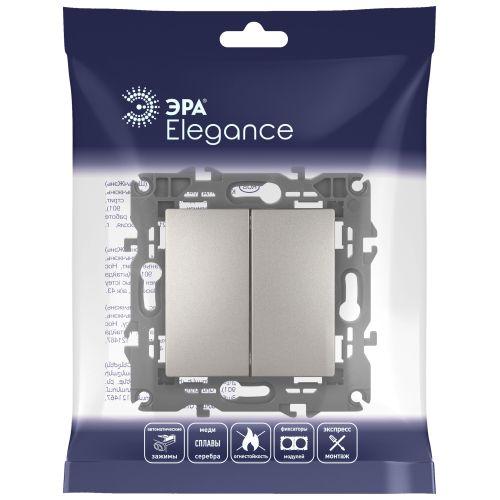 Переключатель перекрестный 2-кл. Elegance 14-1112-16 250В 10АХ титан Эра Б0065798