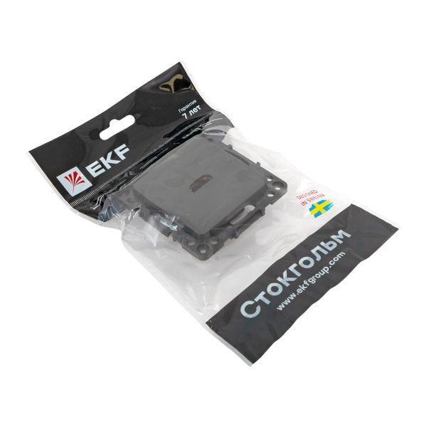 Розетка Стокгольм HDMI механизм черн. EKF EZA00-327-10