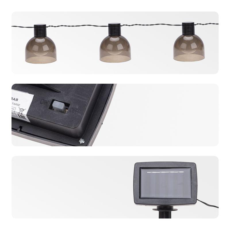 Гирлянда садовая Эбби 335см 3000К встроен. аккумулятор солнечная панель коллекция Лондон Rexant 602-2419