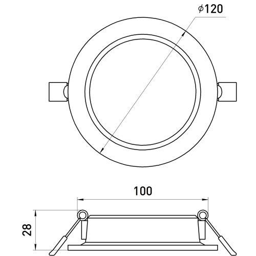 Светильник светодиодный LED 17-9-6K 9Вт 6500К встраив. круглый ЭРА Б0057437