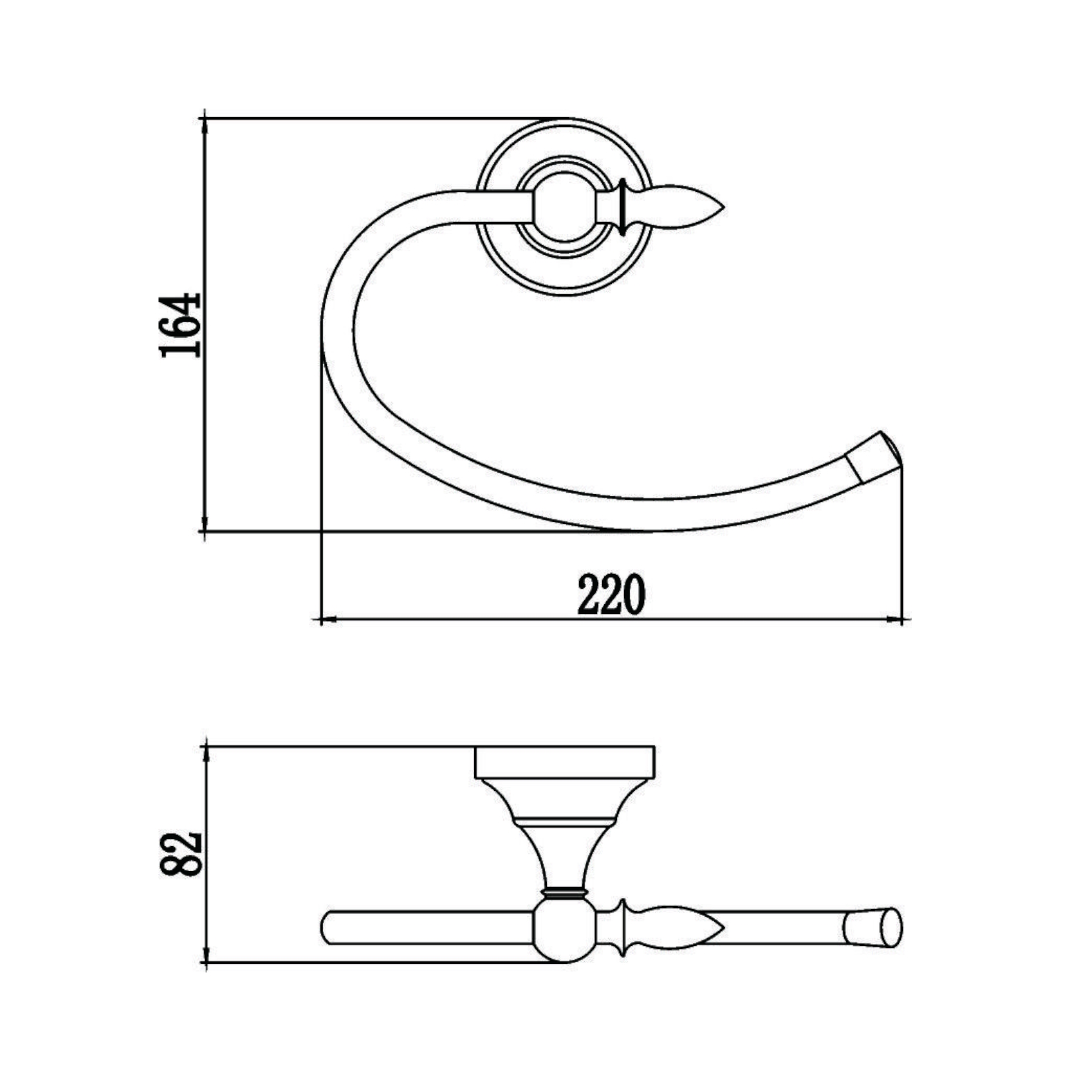 Полотенцедержатель Savol S-06860B, золото