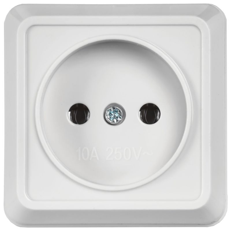 Розетка 1-м ОП Октава 10А IP20 без заземл. бел. GENERICA ERO10-K01-10-DC