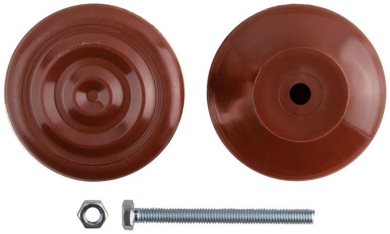 Ручка-кнопка дверная пластиковая корич. КУРС 66837