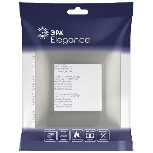 Рамка 1-м Elegance 14-5001-16 для розеток и выключателей титан Эра Б0065801