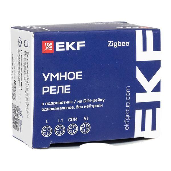 Реле умное в подрозетник 1-канальное Zigbee Connect Select без нейтрали EKF ssh-1g-zb-nn
