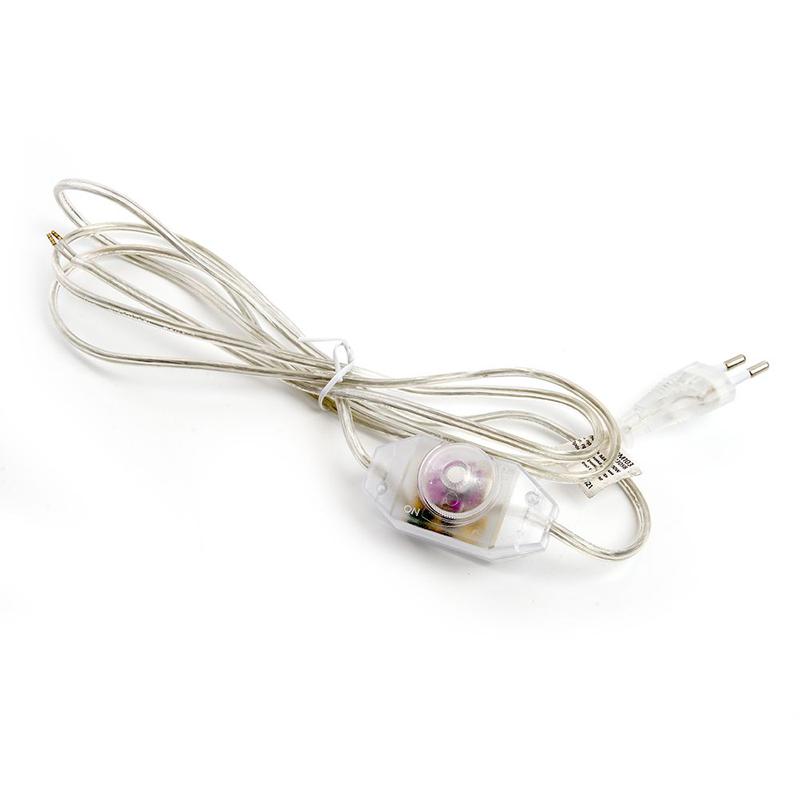 Шнур сетевой с диммером 230В 2м прозрачн. DM103-200Вт FERON 23058