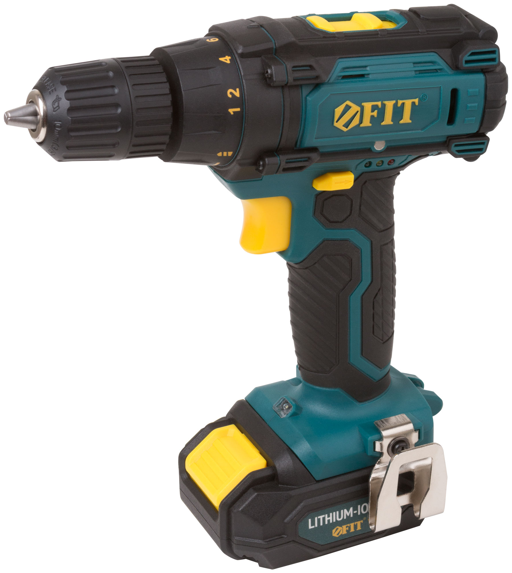 Дрель-Шуруповерт акк. 12,0 В; 0-350/1300 об/мин; 19,0 Нм; 1 (Li-Ion) 1,3 Ач; 1,5 ч.; рез. накл.; коробка