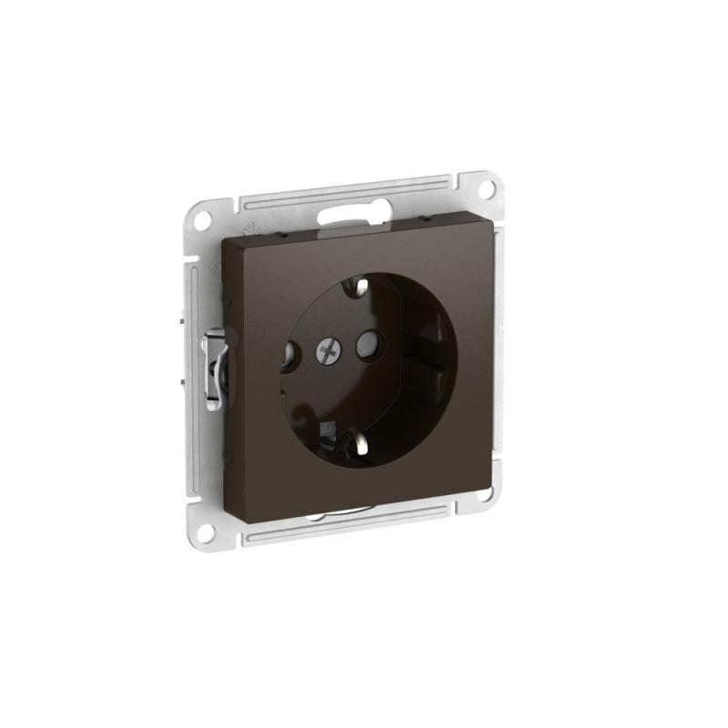 Розетка AtlasDesign 16А с заземл. защ. шторки быстрозажим. клем. механизм мокко SE ATN000645S