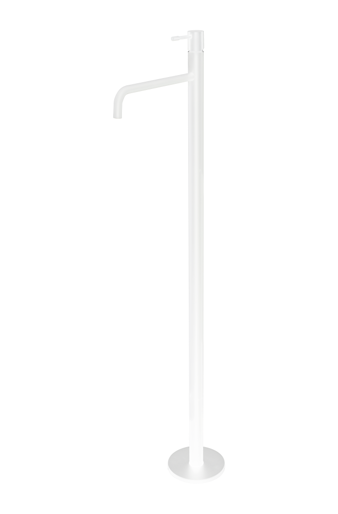 Смеситель для умывальника напольный Uno Matt White