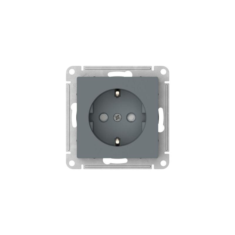 Розетка AtlasDesign 16А с заземл. защ. шторки быстрозажим. клем. механизм грифель SE ATN000745S