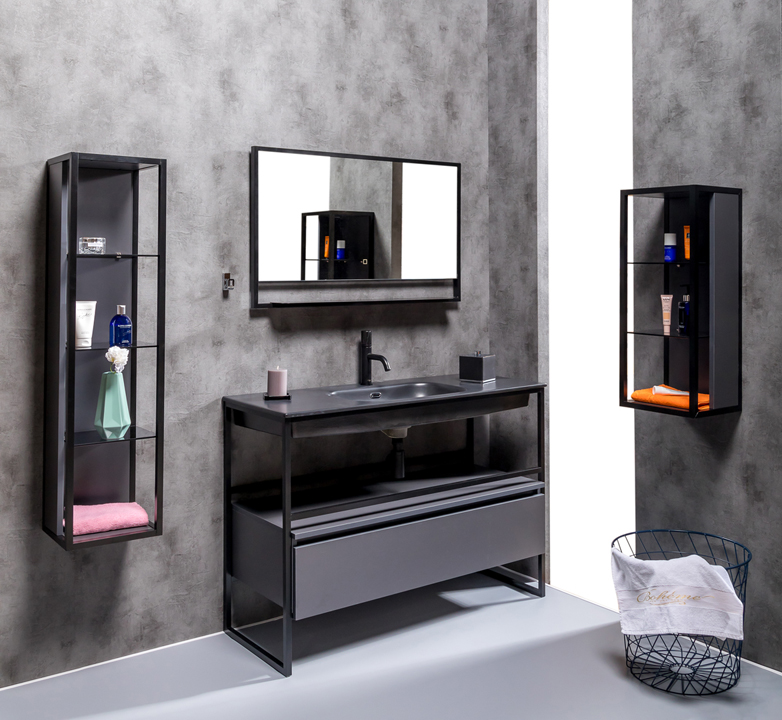 Ящик под консоль LOFT 120 Антрацит, 1 полка