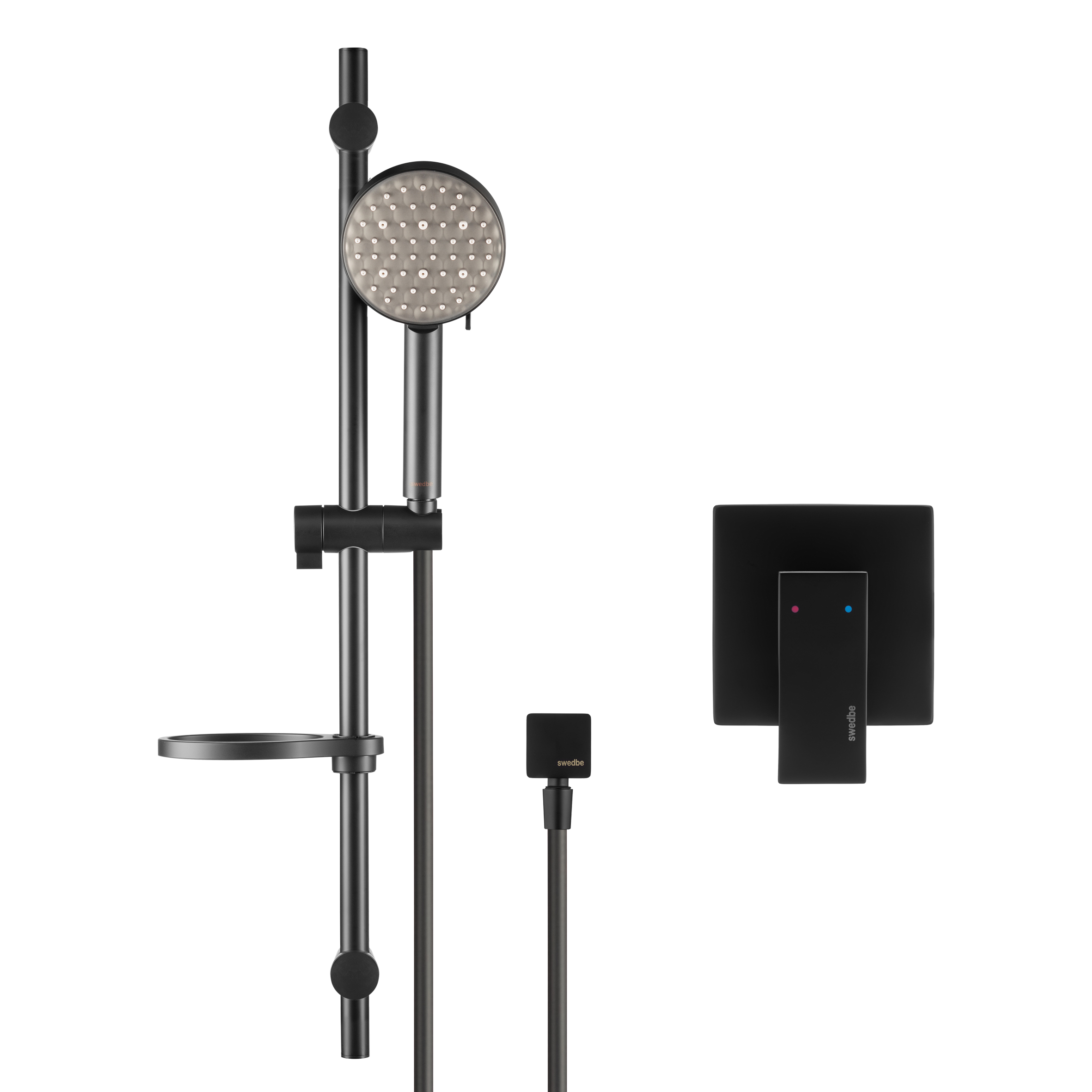 Душевой комплект со встраиваемым смесителем с монтажным боксом Swedbe Platta 5552B