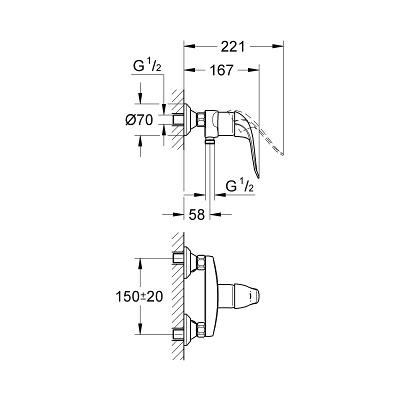 Смеситель Grohe Euroeco Special 32781000 для душа