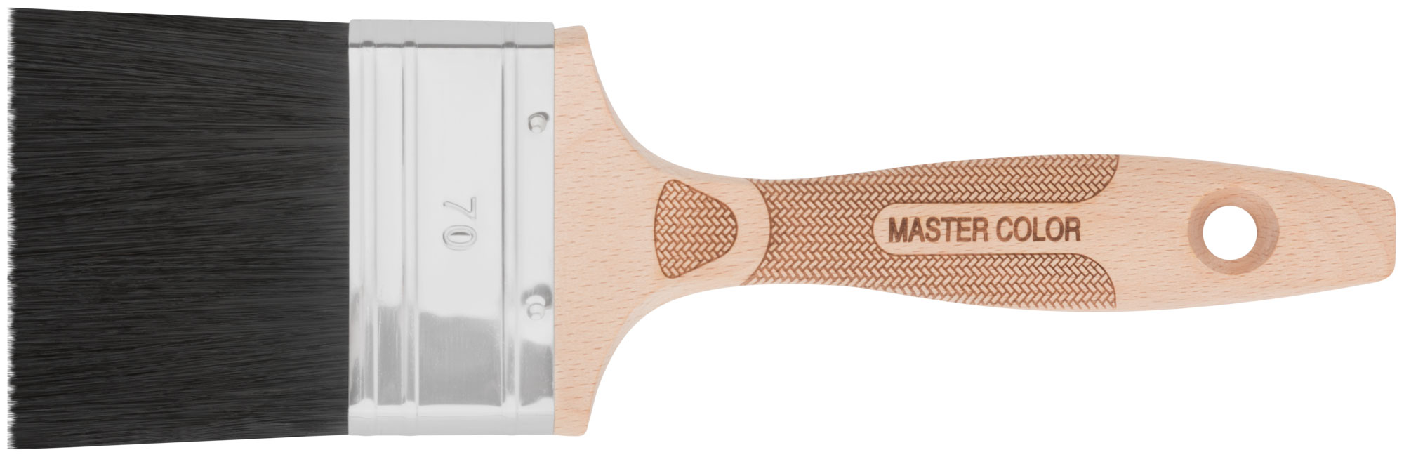 Кисть флейцевая, толщ. 16 мм, 70% ПБT/30% черная натур. щетина, нерж. обжим, ширина 70 мм