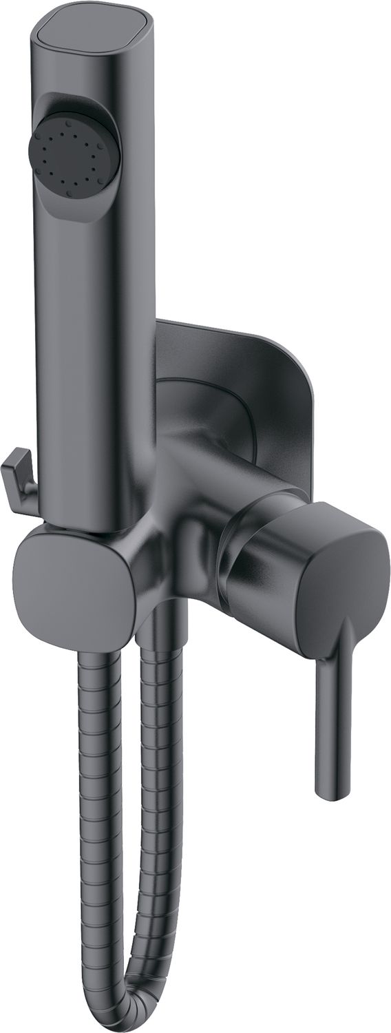 HB5518-3 Смеситель с гигиенической лейкой Оружейная сталь Haiba (336443)