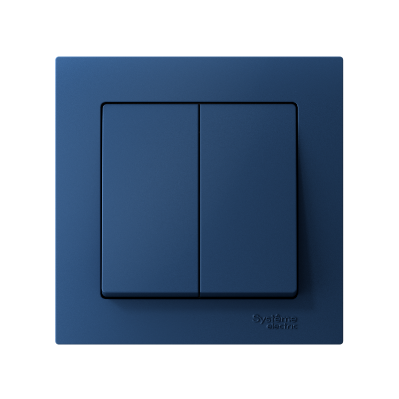 Выключатель 2-кл. AtlasDesign (сх. 5) 10AX быстрозажим. клем. в сборе аквамарин SE ATN001152S