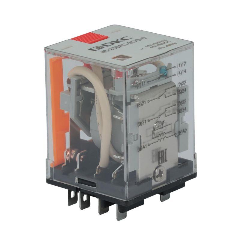 Реле одиночное 230В AC до 16А 3 прекидн. контакта DKC IR-230AC-3CO-D