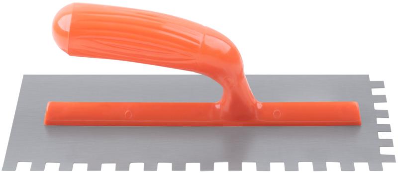 Гладилка зубчатая 280х130мм зуб 10х10мм пластик. ручка стальная КУРС 05139