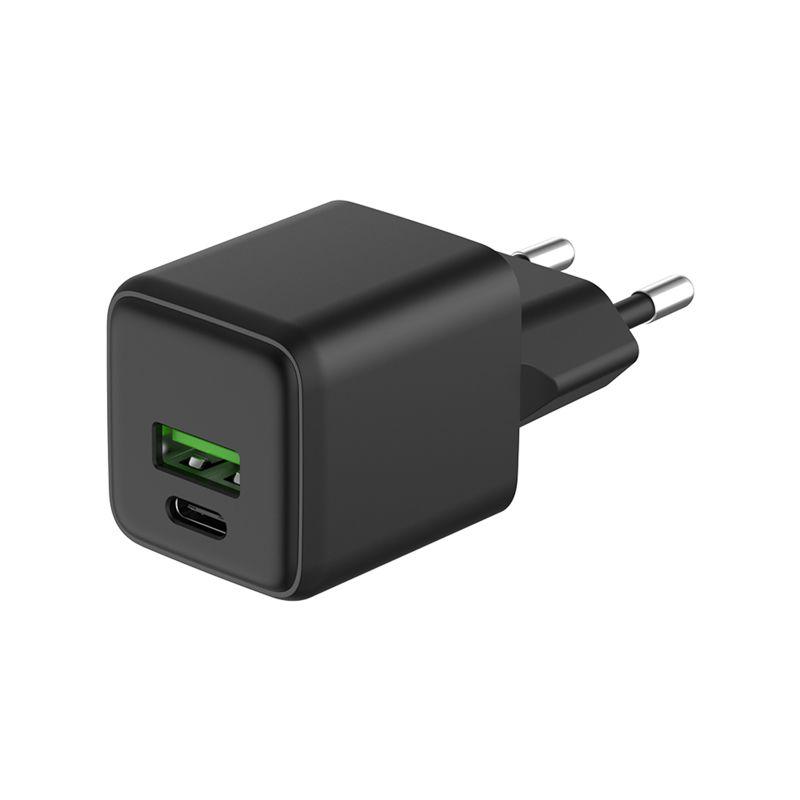 Устройство зарядное сетевое с двумя портами USB-A и USB-C 25Вт GaN Rexant 18-2203