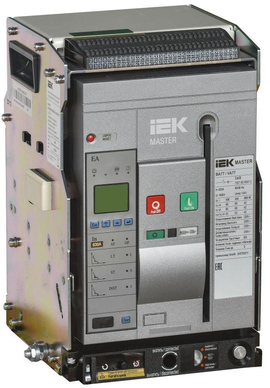 Выключатель автоматический воздушный 3п AC ВА77 W3P S 65кА 630А EA выдвижн. с компл. аксессур. MASTER IEK MI-ACB10-3WS-065-0630-ACF