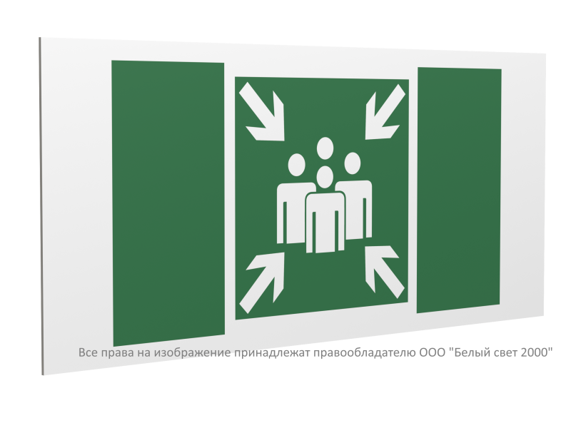 Знак безопасности PS-40206.E21"Пункт (место) сбора" Белый свет a20619