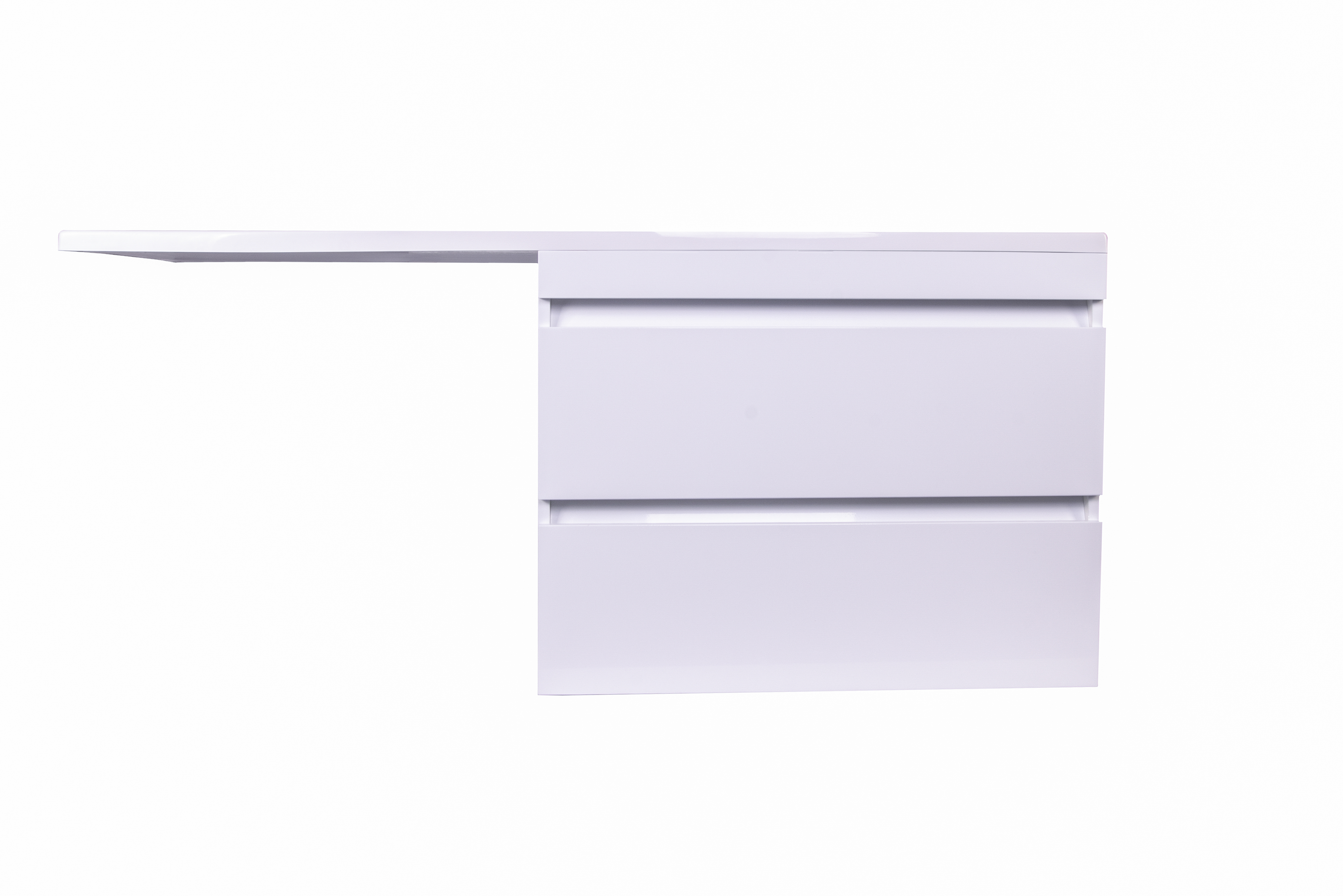 Тумба подвесная "Даллас 140", Люкс белая, PLUS, ЭМАЛЬ