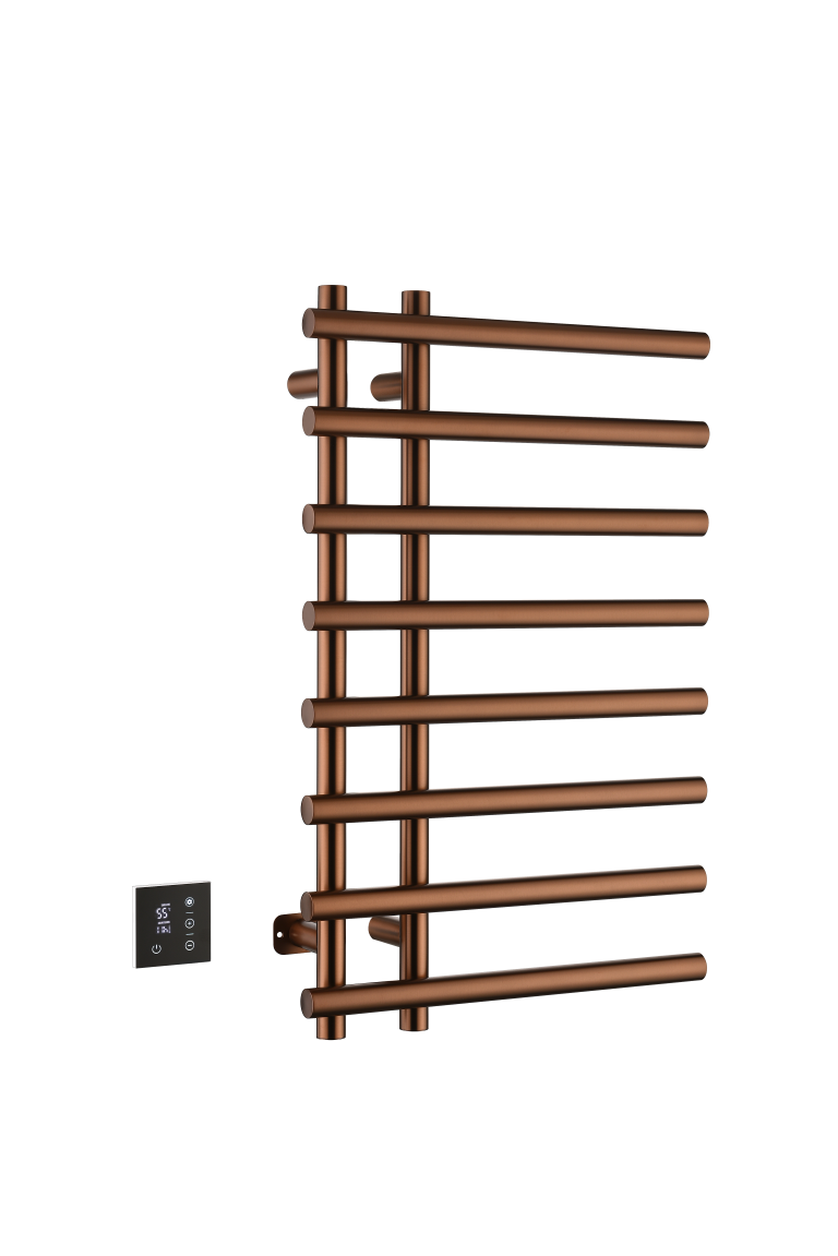 Полотенцесушитель электрический круглый сухой BRUSHED BRONZE