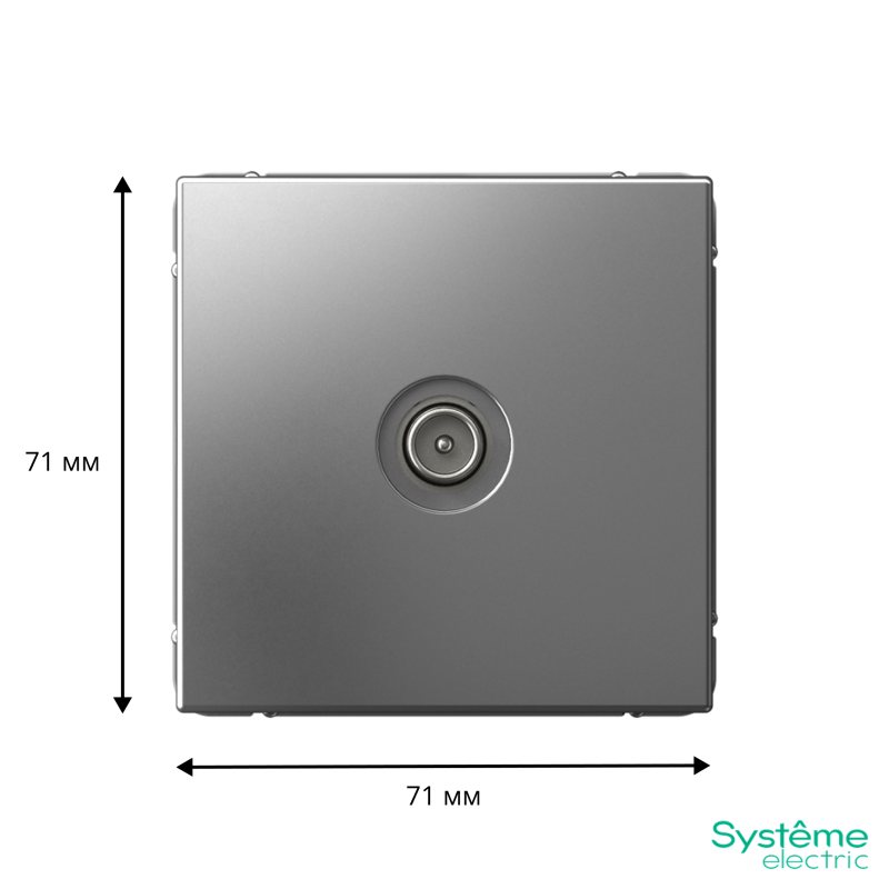 Розетка телевизионная оконечная TV ArtGallery 1дБ механизм сталь SE GAL000991