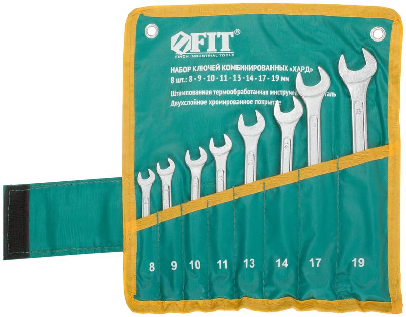 Ключ комбинированные в нейлоновом чехле "Хард" набор 8шт (8-19мм) FIT 63420
