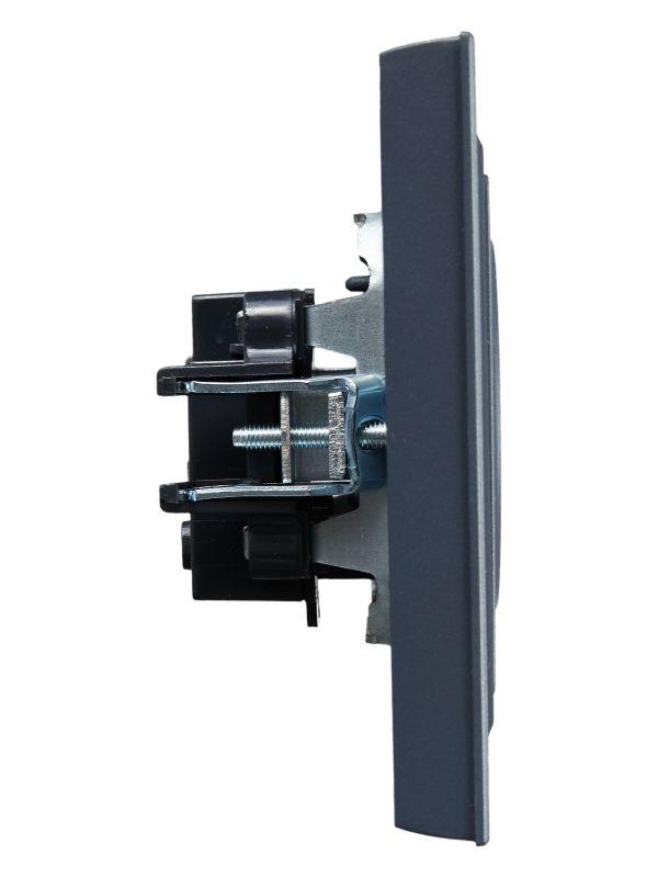 Розетка СП BRITE РСР10-1-0-БрМ 10А в сборе без заземл. без защ. шторок маренго IEK BR-R10-10-K35-F