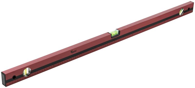 Уровень "Оптима" 1000мм 3 глазка фрезерованная рабочая грань красн. корпус КУРС 18025