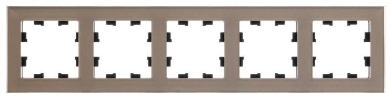 Рамка 5-м AtlasDesign Nature органич. стекло шампань SE ATN320505