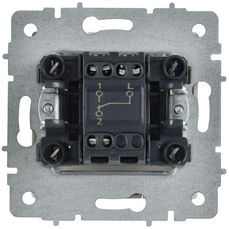 Выключатель проходной 1-кл. СП BRITE ВС10-1-6-БрАБ 10А механизм арктич. бел. IEK BR-V12-0-10-K91