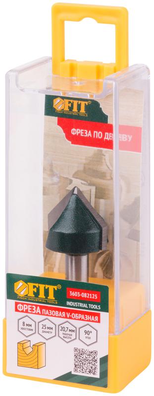 Фреза пазовая V-образная DхHхL=25х20.7х55.7мм FIT 3603-082125