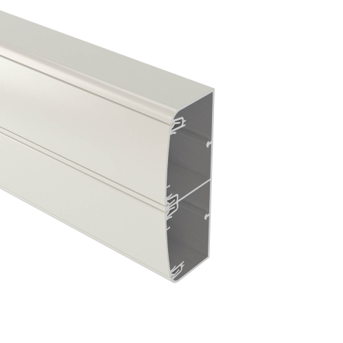 Кабель-канал алюминиевый 140x50 с двумя крышками белый
