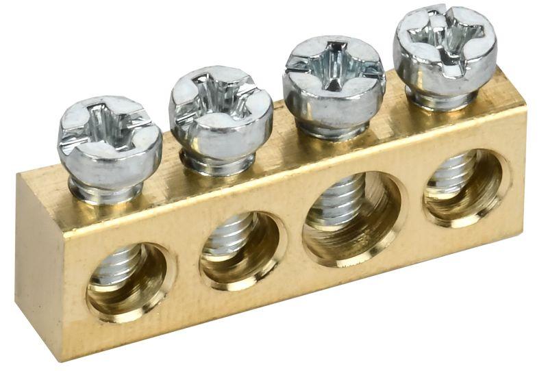 Шина нулевая 6х9 4 отверст. TEKFOR IEK TF-KP00D-SN-04