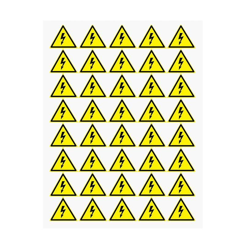 Наклейка знак электробезопасности "Опасность поражения электротоком" 50х50х50мм (уп.50шт) Rexant 56-0006-2
