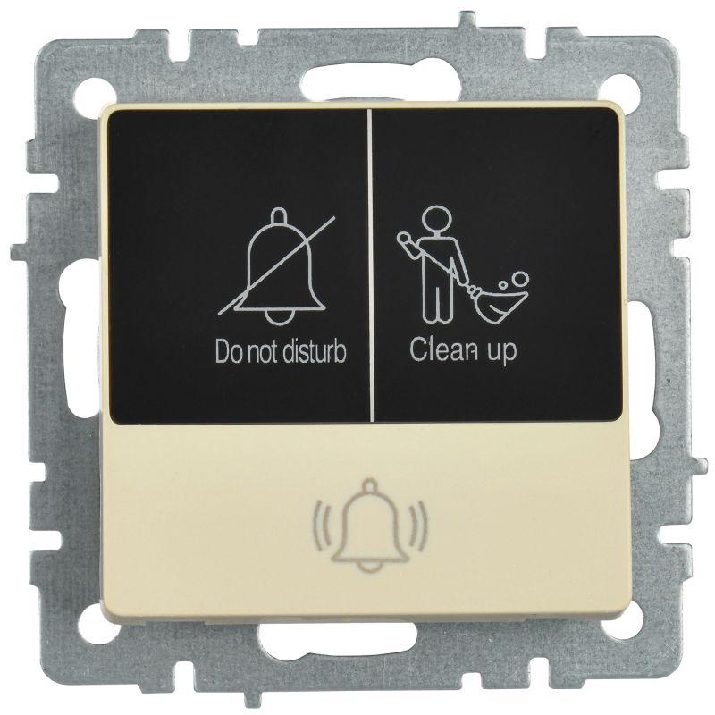 Кнопка звонка BRITE 10А ВС10-1-9-БрКр для отелей с индик. механизм беж. IEK BR-V14-2-10-K10