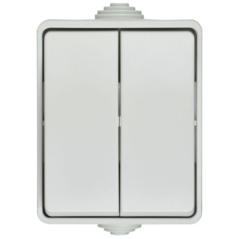 Выключатель 2-кл. ОП Форс IP54 ВС20-2-0-ФБ бел. IEK EVS20-K01-10-54-DC